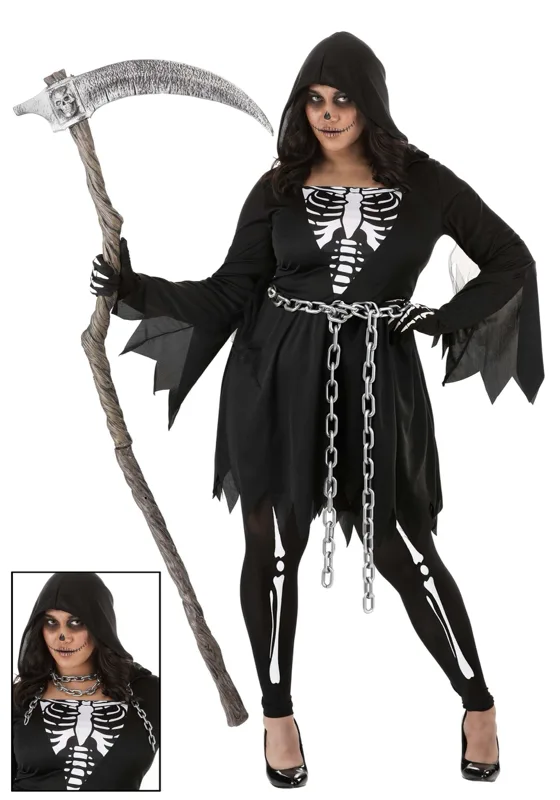 Plus Sized Death Costume Dress for Women