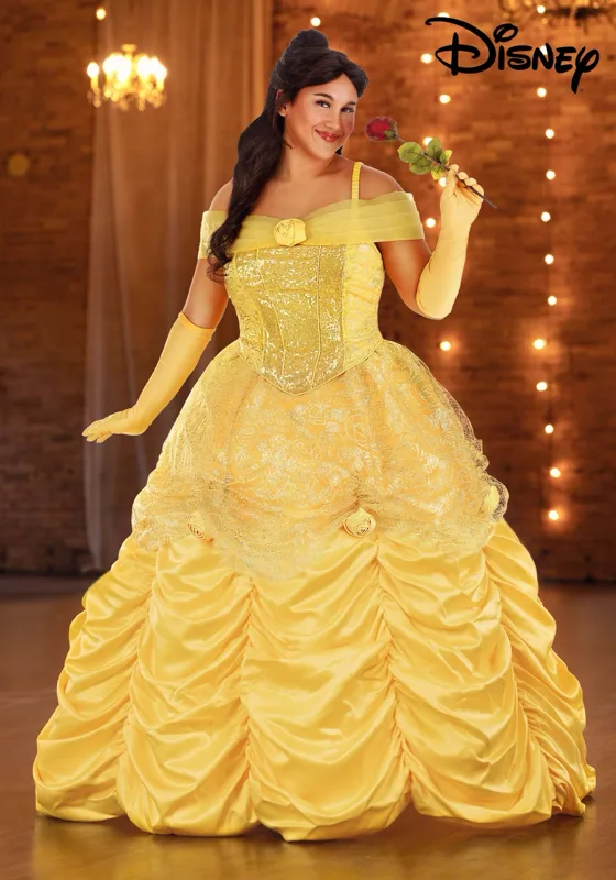 Plus Size Premium Disney Belle Costume for Women
